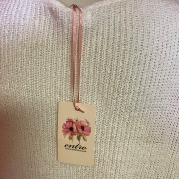 Oversized rainbow striped NWT v neck sweater - Picture 7 of 12